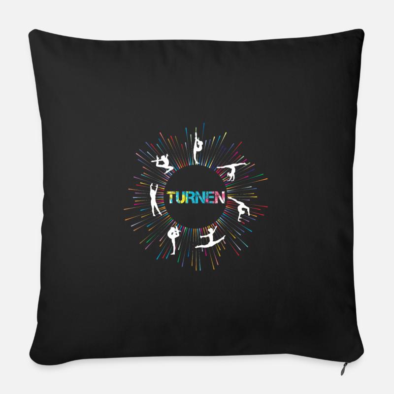 Turnen Sport, Bodenturnen - Sofakissenbezug 45 x 45 cm - Schwarz