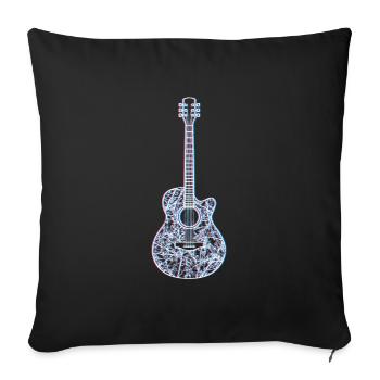Musicien Guitariste Mon instrument est la guitare - Housse de coussin décorative 45 x 45 cm - noir - Devant