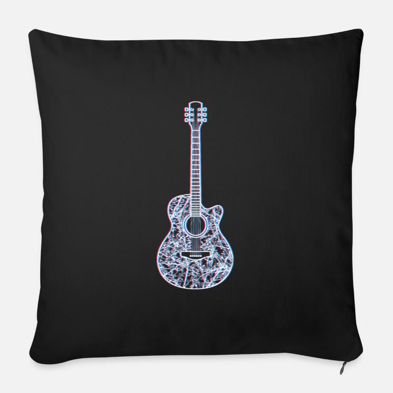 Musiker Gitarrist Mein Instrument ist die Gitarre - Sofakissenbezug 45 x 45 cm - Schwarz