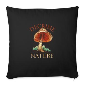 Decrime Nature Colorful Mushroom Trippy - Sofakissenbezug 45 x 45 cm - Schwarz - Vorne
