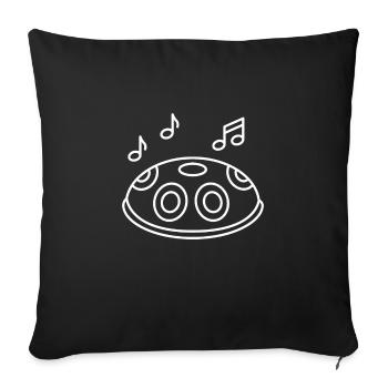 Musiker Band Percussion Trommel Schlagzeug - Sofakissenbezug 45 x 45 cm - Schwarz - Vorne