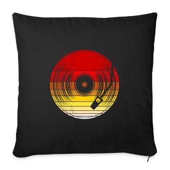 Musician DJ nothing better than vinyl - Sofa pillowcase 17,3'' x 17,3'' (45 x 45 cm) - black - Front