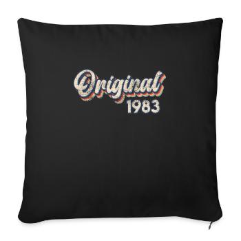 Né en 1983 40 ans 40e anniversaire - Housse de coussin décorative 45 x 45 cm - noir - Devant