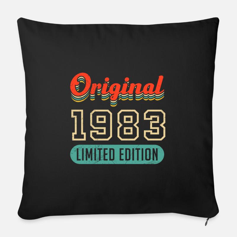 40 Jahre limitierte Auflage 40. Geburtstag - Sofakissenbezug 45 x 45 cm - Schwarz