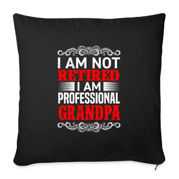Retirement Grandpa Retirement Retirement - Sofa pillowcase 17,3'' x 17,3'' (45 x 45 cm) - black - Front