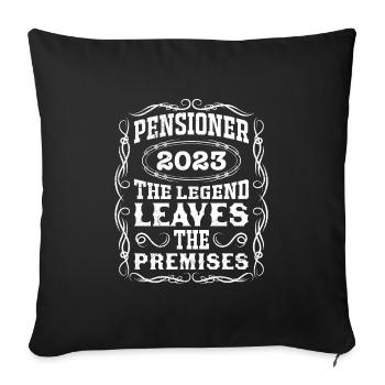 Retiree 2023 Legend Leaves Grounds Retirement - Sofa pillowcase 17,3'' x 17,3'' (45 x 45 cm) - black - Front