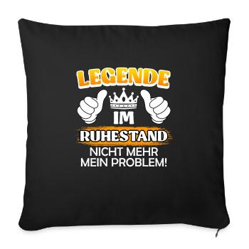 Retirement 2023 legend retired - Sofa pillowcase 17,3'' x 17,3'' (45 x 45 cm) - black - Front