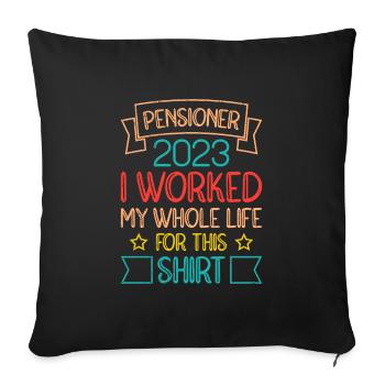 Pensioners 2023 - Sofa pillowcase 17,3'' x 17,3'' (45 x 45 cm) - black - Front