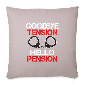 Rente 2023 Goodbye Tension Hello Pension - Sofa pillowcase 17,3'' x 17,3'' (45 x 45 cm) - light taupe - Front