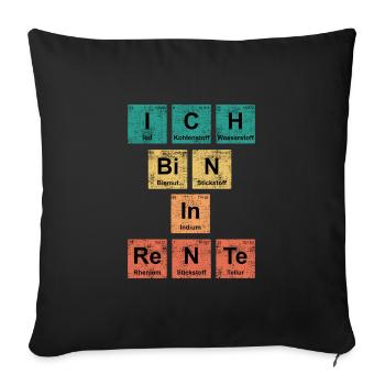 Ich bin in Rente Lehrer Renteneintritt - Sofakissenbezug 45 x 45 cm - Schwarz - Vorne