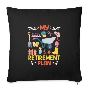 My Plan Retirement Retirees - Sofa pillowcase 17,3'' x 17,3'' (45 x 45 cm) - black - Front