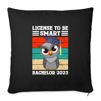 Bachelor 2023 Bachelor Degree - Housse de coussin décorative 45 x 45 cm - noir - Devant
