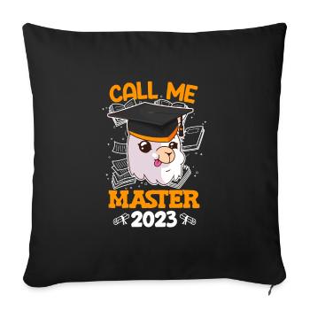 Call me Master 2023 Study Degree - Sofa pillowcase 17,3'' x 17,3'' (45 x 45 cm) - black - Front