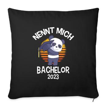 Nennt mich Bachelor 2023 - Sofakissenbezug 45 x 45 cm - Schwarz - Vorne
