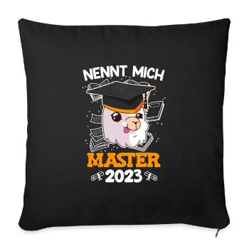 Nennt mich Master 2023 Studium Abschluss - Sofakissenbezug 45 x 45 cm - Schwarz - Vorne