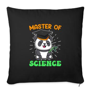 Master of Science 2023 - Sofa pillowcase 17,3'' x 17,3'' (45 x 45 cm) - black - Front