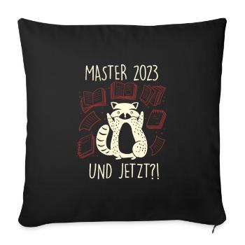 Master 2023 Masterabschluss Master Abschluss 2023 - Sofakissenbezug 45 x 45 cm - Schwarz - Vorne