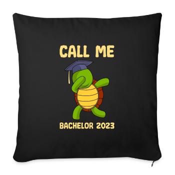 Appelez-moi Bachelor 2023 Bachelor - Housse de coussin décorative 45 x 45 cm - noir - Devant