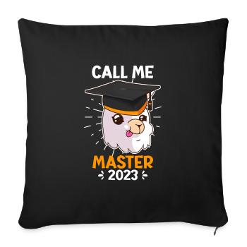 Master 2023 Graduation - Sofa pillowcase 17,3'' x 17,3'' (45 x 45 cm) - black - Front