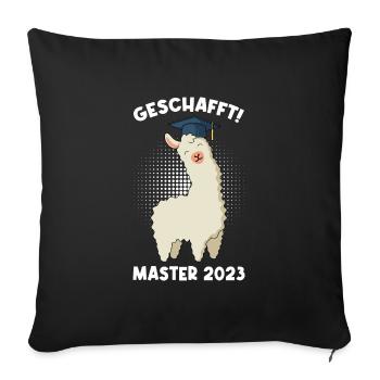 Geschafft! Master 2023 - Sofakissenbezug 45 x 45 cm - Schwarz - Vorne