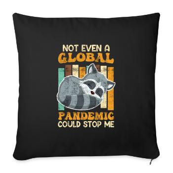 Pandemic couldn't stop me Master Bachelor - Sofa pillowcase 17,3'' x 17,3'' (45 x 45 cm) - black - Front