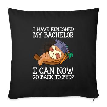 Bachelor 2023 Je peux maintenant aller au lit - Housse de coussin décorative 45 x 45 cm - noir - Devant