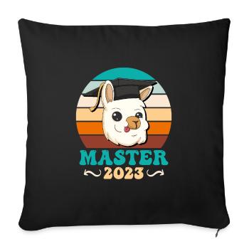 Master Degree Master 2023 - Sofa pillowcase 17,3'' x 17,3'' (45 x 45 cm) - black - Front