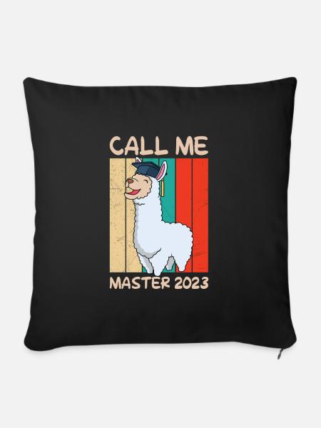 Master Abschluss 2023 - Sofakissenbezug 45 x 45 cm - Schwarz