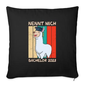 Nennt mich Bachelor 2023 - Sofakissenbezug 45 x 45 cm - Schwarz - Vorne