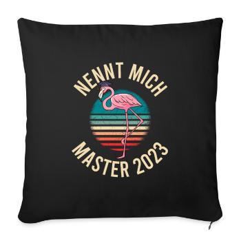 Master Abschluss 2023 Master - Sofakissenbezug 45 x 45 cm - Schwarz - Vorne