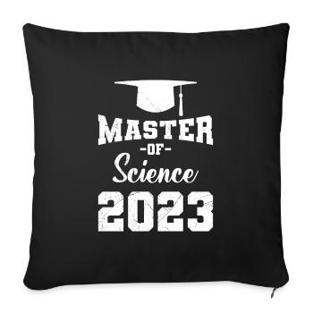 Master of Science 2023 Master Degree - Sofa pillowcase 17,3'' x 17,3'' (45 x 45 cm) - black - Front