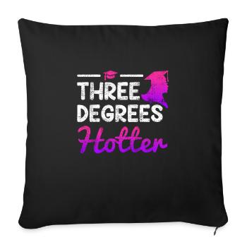 Three Degrees Bachelor Master Doctoral Degree - Sofa pillowcase 17,3'' x 17,3'' (45 x 45 cm) - black - Front