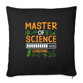 Master Thèse de Master Master of Science - Housse de coussin décorative 45 x 45 cm - noir - Devant