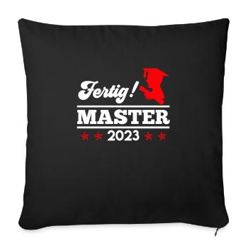J’ai fini d’étudier le Master 2023 - Housse de coussin décorative 45 x 45 cm - noir - Devant