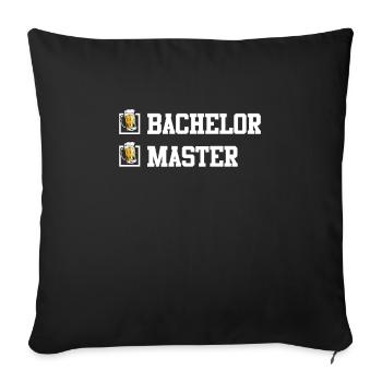 Completed Bachelor's Degree Master's Degree - Sofa pillowcase 17,3'' x 17,3'' (45 x 45 cm) - black - Front