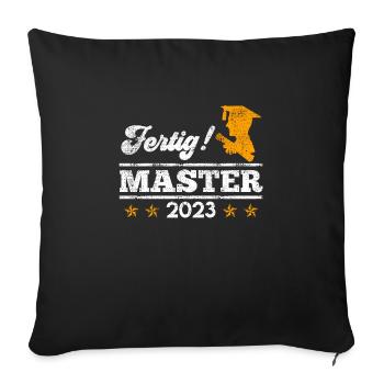 J’ai fini d’étudier le Master 2023 - Housse de coussin décorative 45 x 45 cm - noir - Devant
