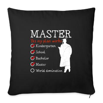 Maîtrise Domination Mondiale de la Maternelle - Housse de coussin décorative 45 x 45 cm - noir - Devant