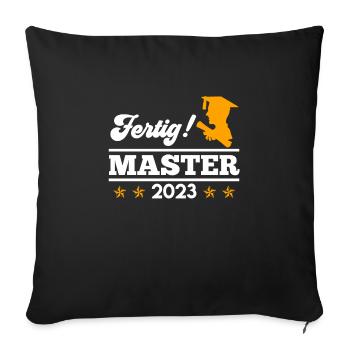 J’ai fini d’étudier le Master 2023 - Housse de coussin décorative 45 x 45 cm - noir - Devant