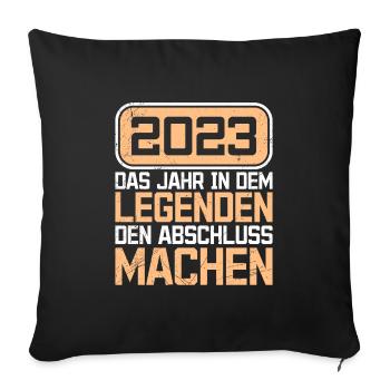 Legends Graduate 2023 Master - Housse de coussin décorative 45 x 45 cm - noir - Devant