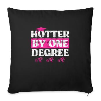 A hot Bachelor's degree Master's degree - Sofa pillowcase 17,3'' x 17,3'' (45 x 45 cm) - black - Front