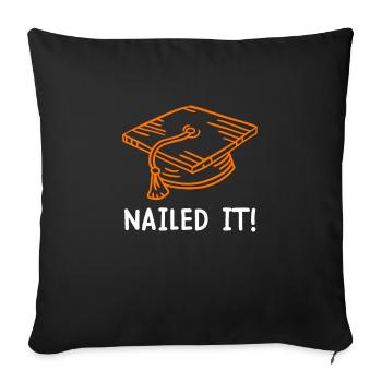 Cloué it Diplôme de Bachelor Master - Housse de coussin décorative 45 x 45 cm - noir - Devant
