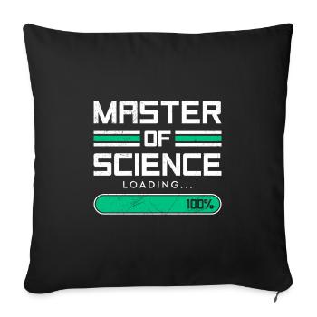 Loading complete Master's degree Master of Science - Sofa pillowcase 17,3'' x 17,3'' (45 x 45 cm) - black - Front