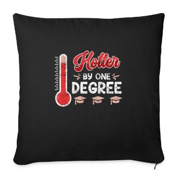 A hot Bachelor's degree Master's degree - Sofa pillowcase 17,3'' x 17,3'' (45 x 45 cm) - black - Front