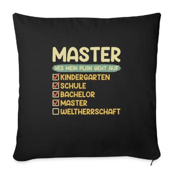 Kindergarten School Bachelor Master Degree - Sofa pillowcase 17,3'' x 17,3'' (45 x 45 cm) - black - Front