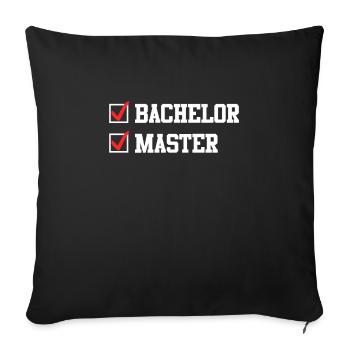 Completed Bachelor's Degree Master's Degree - Sofa pillowcase 17,3'' x 17,3'' (45 x 45 cm) - black - Front