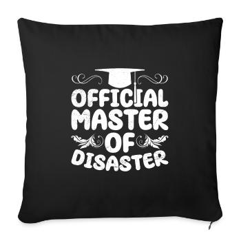 Offizieller Master des Disaster Master Abschluss - Sofakissenbezug 45 x 45 cm - Schwarz - Vorne