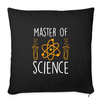 Engineer Master Degree Master of Science - Sofa pillowcase 17,3'' x 17,3'' (45 x 45 cm) - black - Front