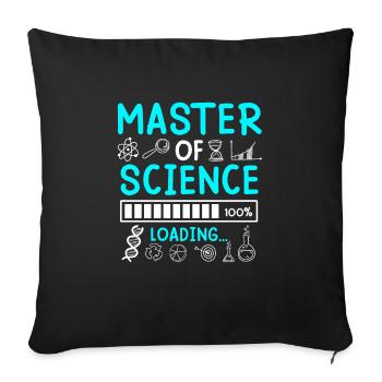 Master Thèse de Master Master of Science - Housse de coussin décorative 45 x 45 cm - noir - Devant