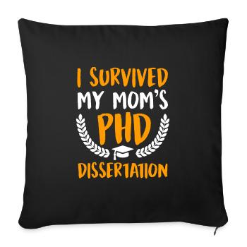 My Mom is a Doctor Degree Doctorate - Sofa pillowcase 17,3'' x 17,3'' (45 x 45 cm) - black - Front