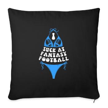 Mauvais joueur de football Fantasy - Housse de coussin décorative 45 x 45 cm - noir - Devant